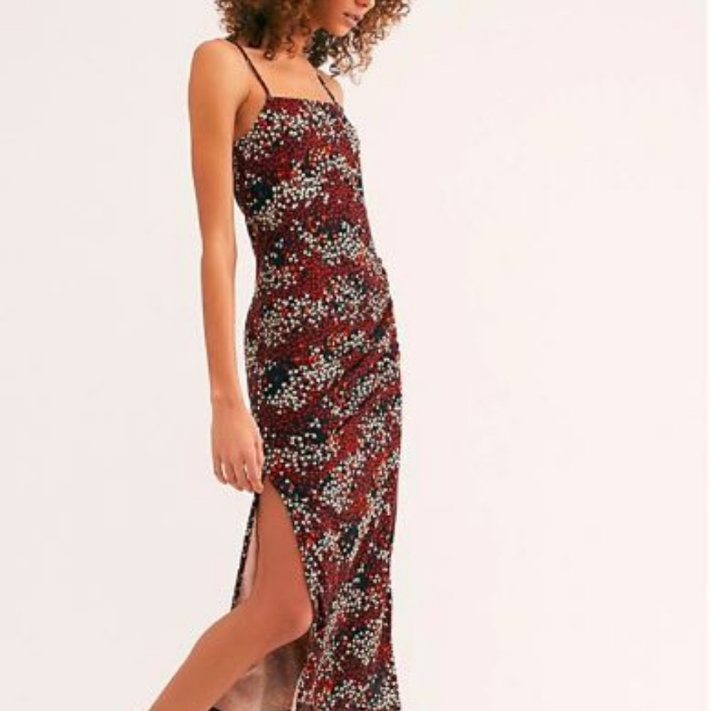NWT Free People Stealing Kisses Midi Dress